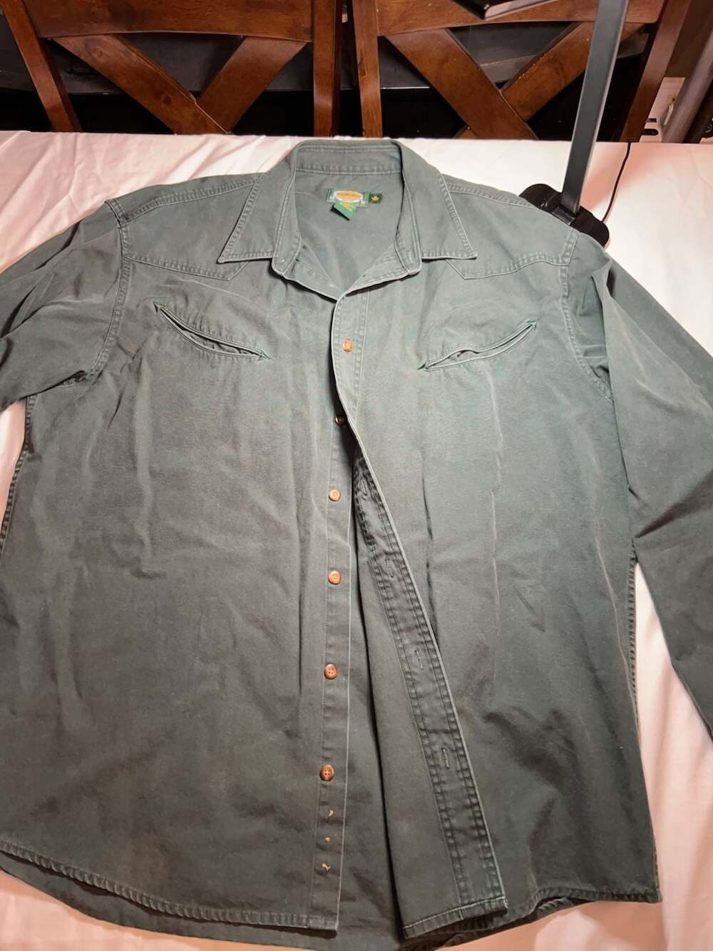 Cabela's Outdoor Gear Long Sleeve Button Down Shirt XL Tall Green
